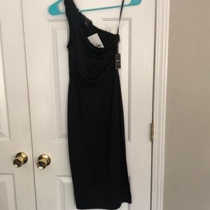 NWT-Forever21 Black 1 shoulder Bodycon dress- Sz M